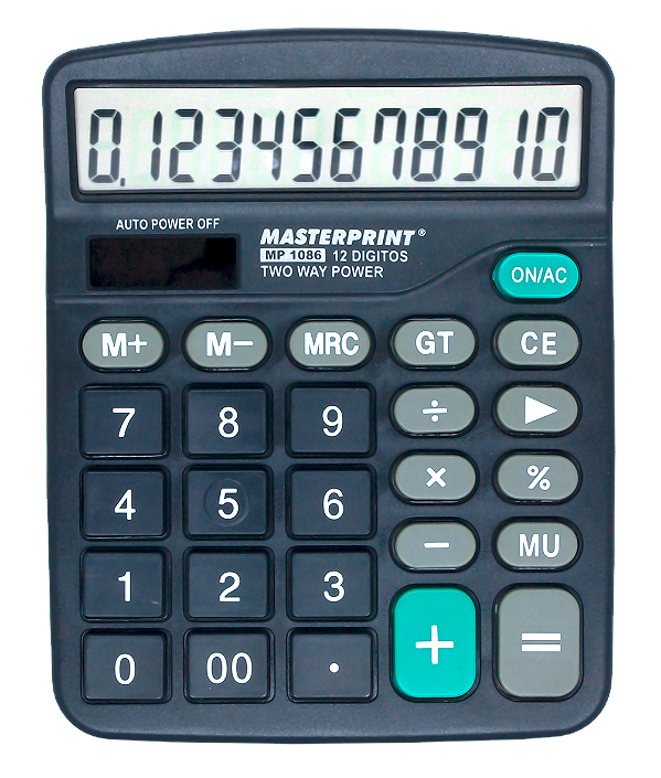 CALCULADORA DE MESA MASTERPRINT MP-1086 12 DIGITOS
