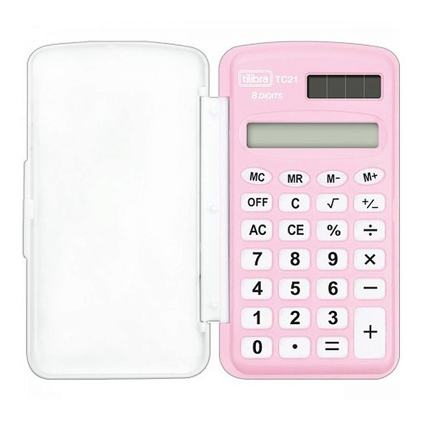CALCULADORA DE BOLSO TC21 ROSA BLISTER