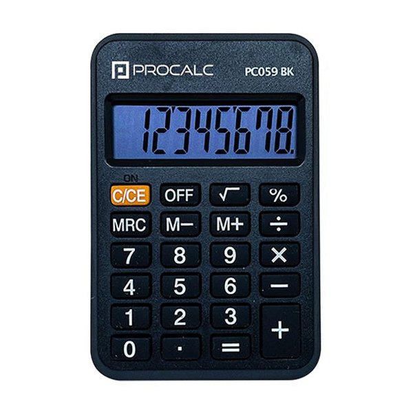 CALCULADORA PESSOAL PC059BK 8 DIGITOS PRETA