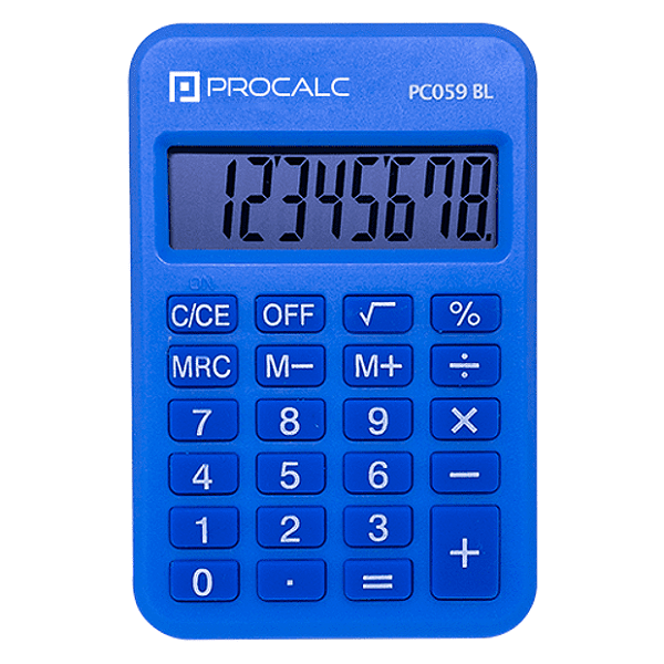 CALCULADORA PESSOAL PC059BL 8 DIGITOS AZUL