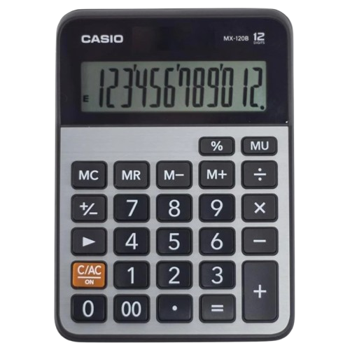 CALCULADORA DE MESA 12 DIG. SOLAR/BATERIA PRATA U