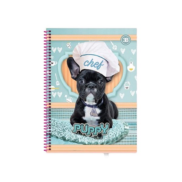 CADERNO UNIVERSITARIO C.DURA 300F/15M PUPPY