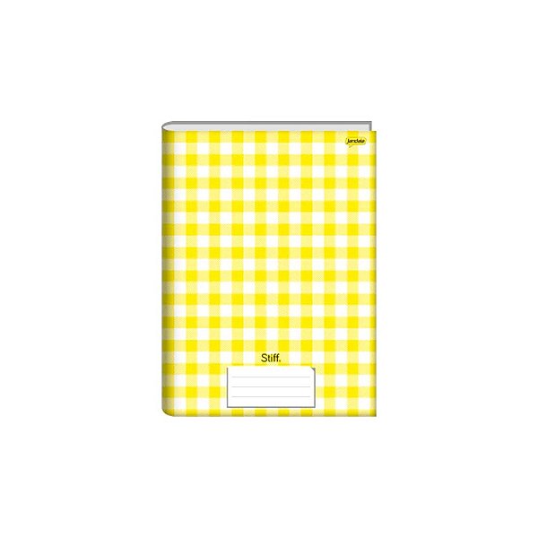 CADERNO BROCHURAO C.DURA 96F XADREZ MARELO