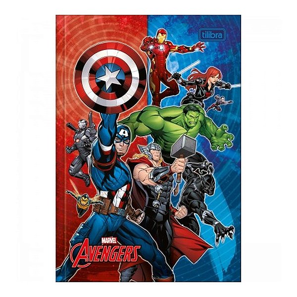 CADERNO BROCHURAO C.DURA 48 FOLHAS AVENGERS