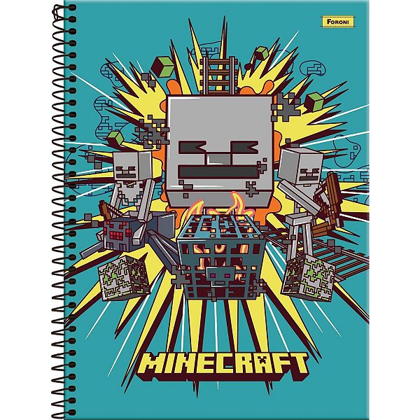 CADERNO UNIVERSITARIO C.DURA 160F/10M MINECRAFT