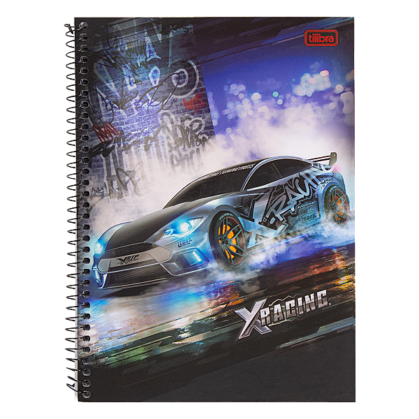 CADERNO UNIVERSITARIO CAPA DURA 96 FOLHAS X RACING