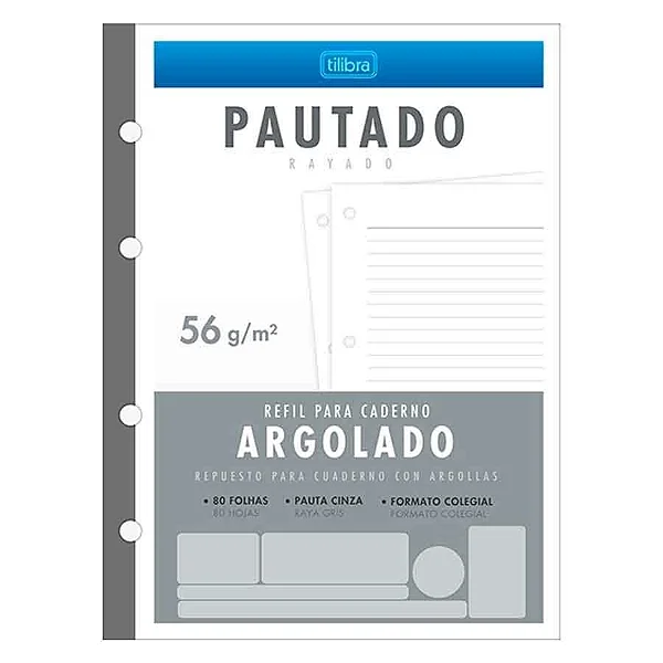 CADERNO PARA FICHARIO COLEGIAL 080F