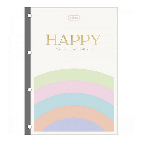 CADERNO PARA FICHARIO COLEGIAL 080F HAPPY