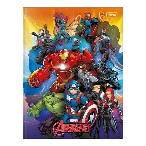 CADERNO BROCHURAO CAPA DURA 080 FOLHAS AVENGERS