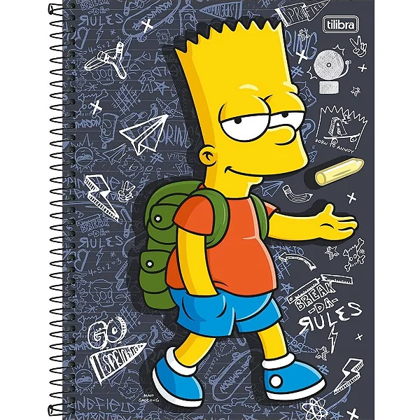 CADERNO UNIVERSITARIO C.DURA 200F/10M SIMPSONS