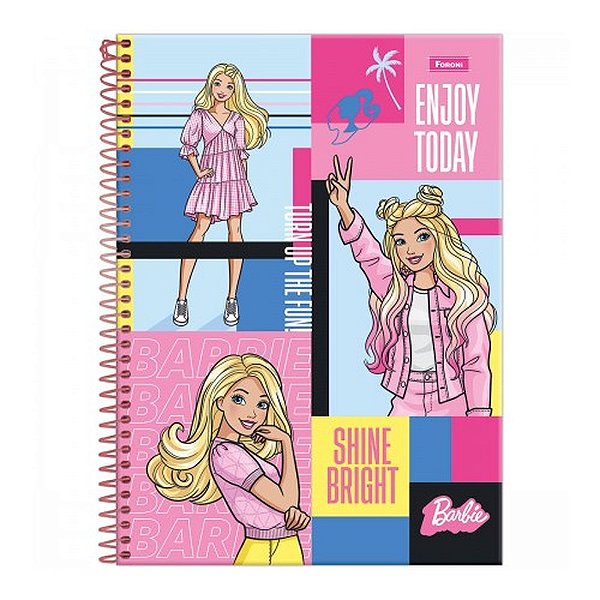 CADERNO UNIVERSITARIO C.DURA 240F/12M BARBIE