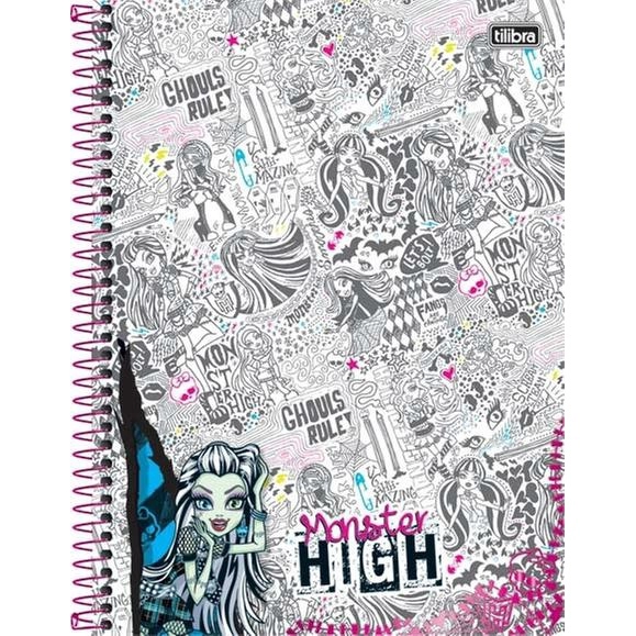 CADERNO UNIVERSITARIO CAPA DURA 200FL 10MAT MONSTE