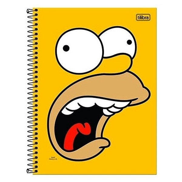 CADERNO UNIVERSITARIO CAPA DURA 240F/12M SIMPSONS