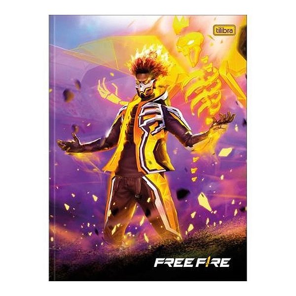 CADERNO BROCHURAO CAPA DURA 080 FOLHAS FREE FIRE