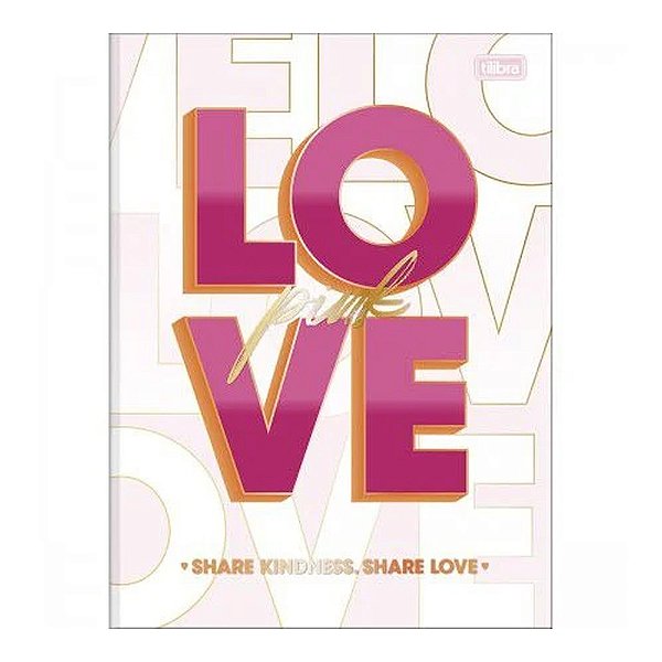 CADERNO BROCHURAO CAPA DURA 080F LOVE PINK