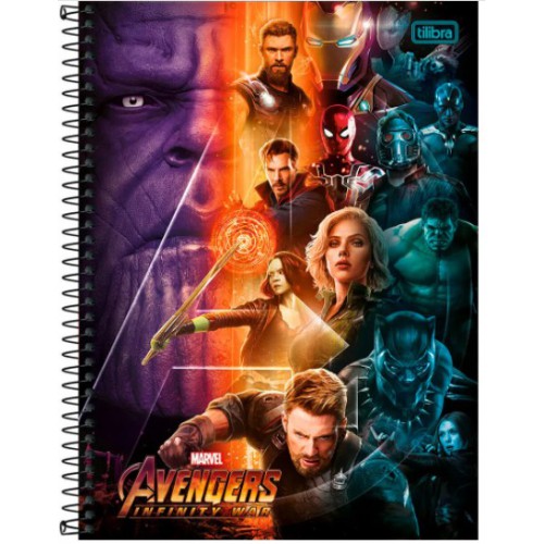 CADERNO UNIVERSITARIO C.DURA 080FL 01MAT AVENGE