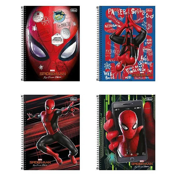 CADERNO UNIVERSITARIO CAPA.D 160F/10M SPIDER FFH