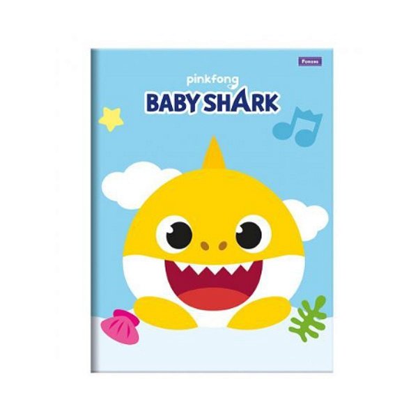 CADERNO BROCHURAO C.DURA 096 FOLHAS BABY SHARK