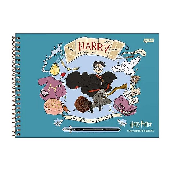 CADERNO CARTOGRAFIA CAPA DURA 96F HARRY POTTER