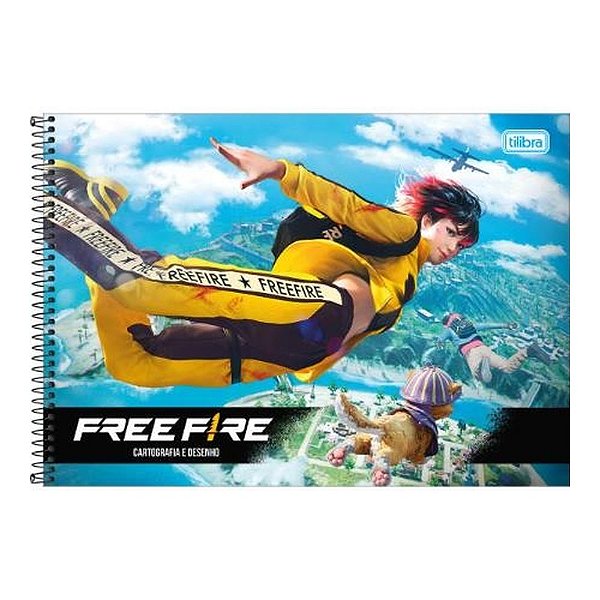 CADERNO CARTOGRAFIA C.DURA S/S 80F FREE FIRE