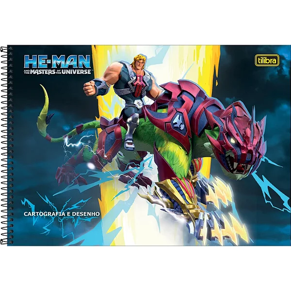 CADERNO CARTOGRAFIA C.DURA S/S 80F HE-MAN