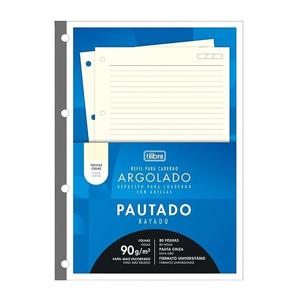 CADERNO PARA FICHARIO 90G 80F CREM