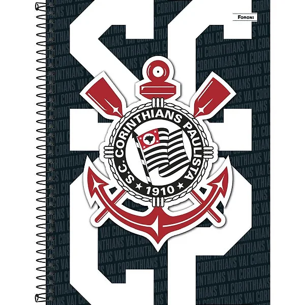 CADERNO UNIVERSITARIO C.DURA 160F/10M CORINTHIANS