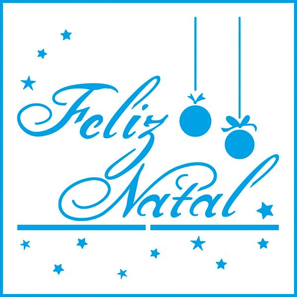 MOLDE VAZADO/ESTENCIL 16X18 FELIZ NATAL