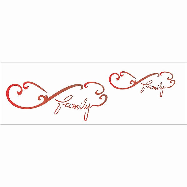 MOLDE VAZADO/ESTENCIL 10X30CM INFINITO FAMILY