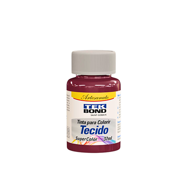 TINTA PARA TECIDO 037ML VERMELHO MARSALA