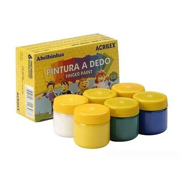 PINTURA A DEDO C/06 ACRILEX