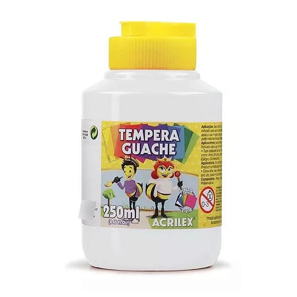 TINTA GUACHE 250ML BRANCO