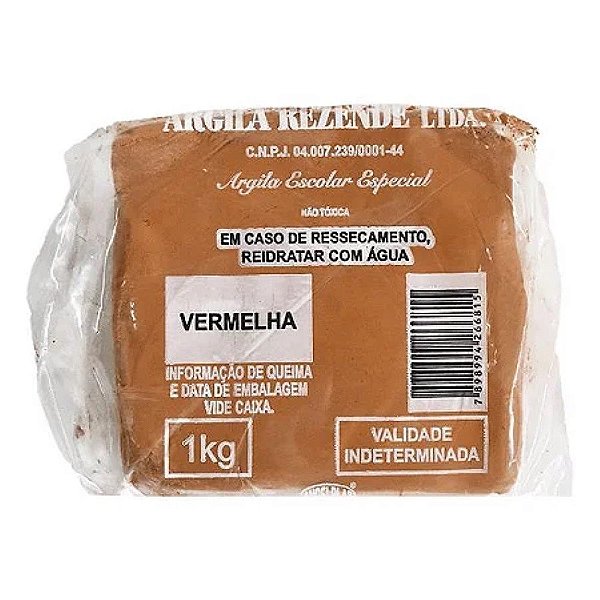 ARGILA ESCOLAR VERMELHA