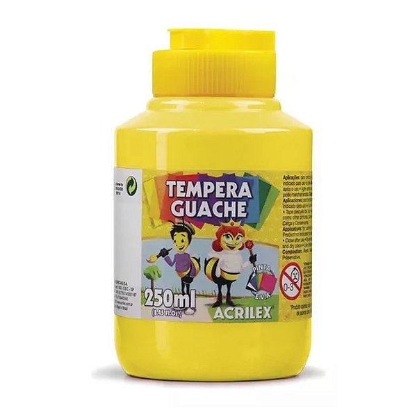 TINTA GUACHE 250ML AMARELO LIMAO