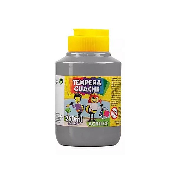 TINTA GUACHE 250ML CINZA