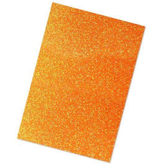 EVA GLITTER LARANJA 40X60CM