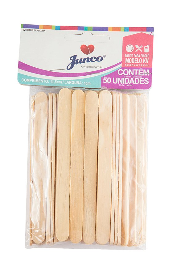 PALITO MADEIRA JUNCO P/PICOLE 50UN SM