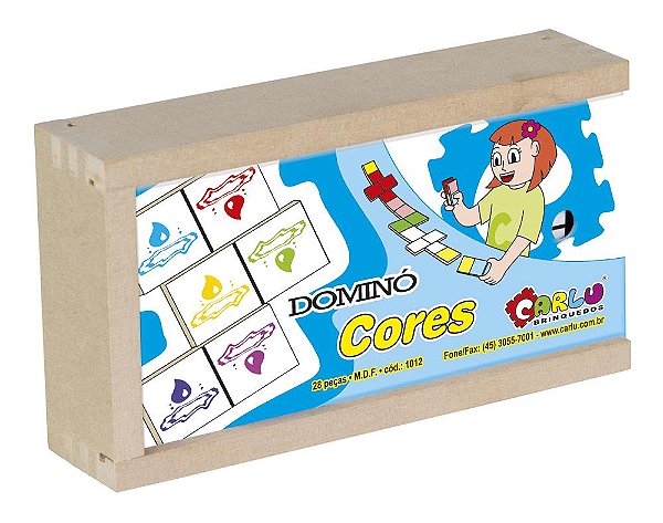 DOMINO CORES - MDF - 28 PC - CX. MAD.