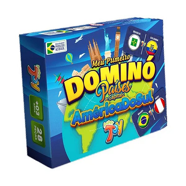 DOMINO PAISES E CAPITAIS 28PC MDF