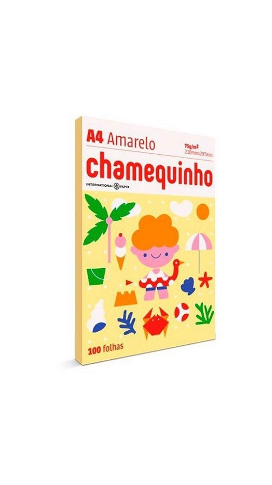 PAPEL SULFITE A-4 75G 100F AMARELO