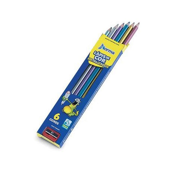 LAPIS DE COR 06 CORES METALIZADO