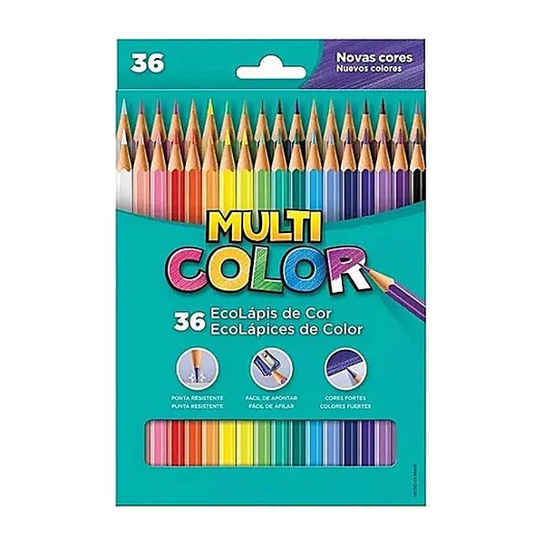 LAPIS DE COR 36 CORES MULTICOLOR