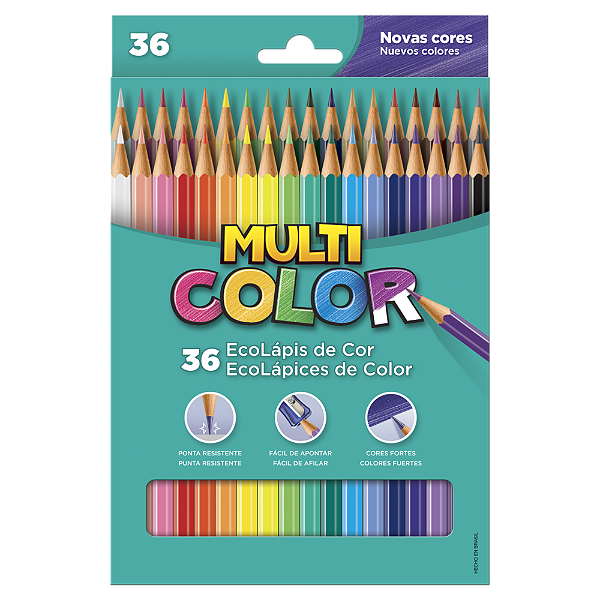LAPIS DE COR 36 CORES MULTICOLOR