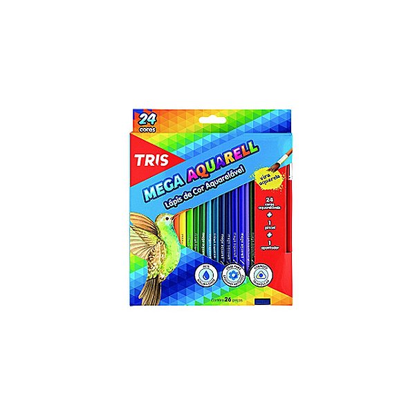 LAPIS DE COR AQUARELAVEL 24 CORES