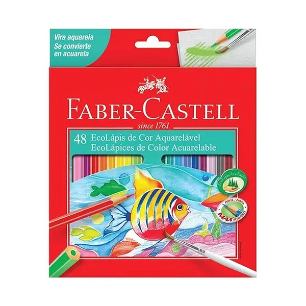 LAPIS DE COR AQUARELAVEL 48 CORES ECOLAPIS