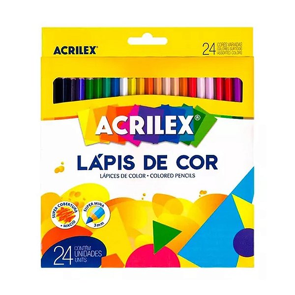 LAPIS DE COR 24 CORES SUPER MINA