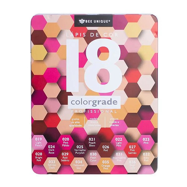 LAPIS DE COR 18 CORES PROFISSIONAL