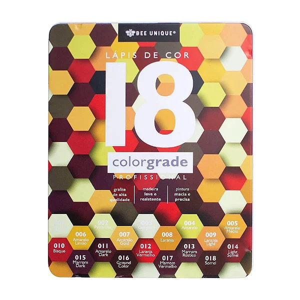 LAPIS DE COR 18 CORES PROFISSIONAL