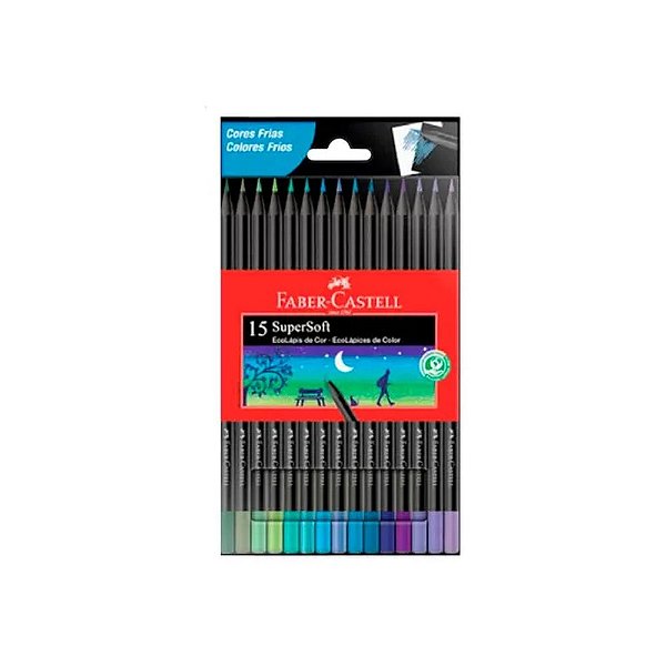 LAPIS DE COR 15 CORES FRIAS SUPERSOFT