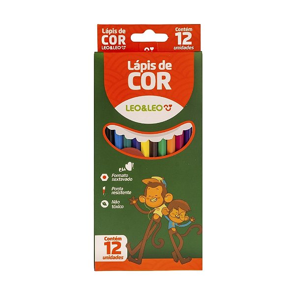 LAPIS DE COR 12 CORES LEO&LEO